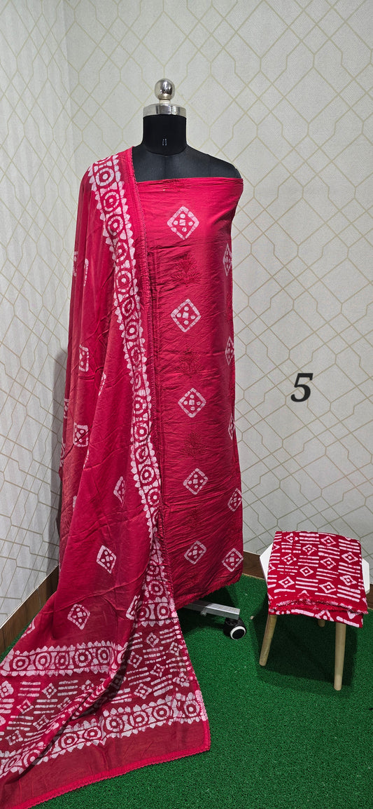 Bathik Silk suit - 05