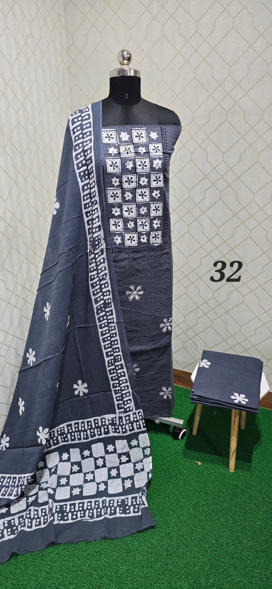 Bathik Cotton Suit - 32