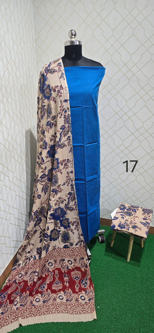 Kalamkari 3 piece Cotton suit - 17