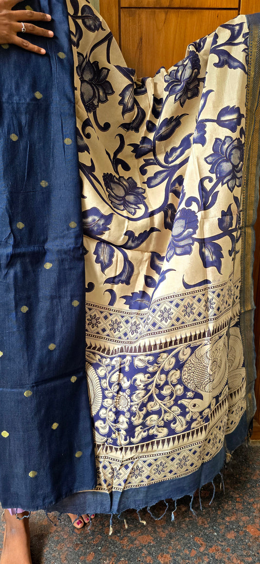 Raw silk with Chennuri silk Dupatta - RC16