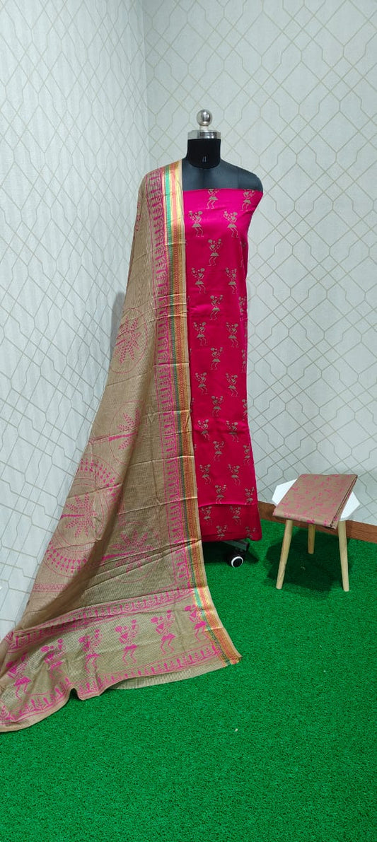2.5 mtrs Office Wear Warli Cotton Salwar - 09