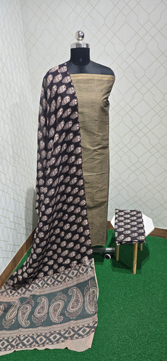Kalamkari 3 piece Cotton suit - 33