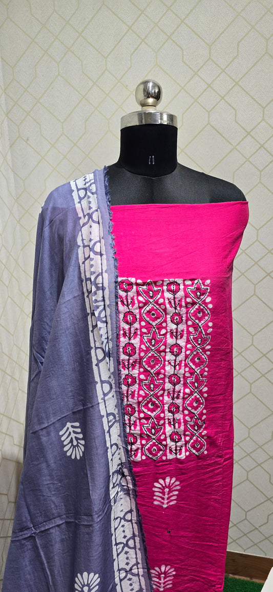 Bathik Silk Suit - S07