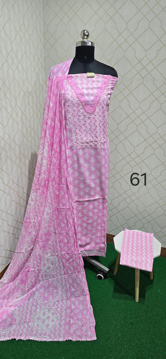 Premium Pure Cotton Suit - 61