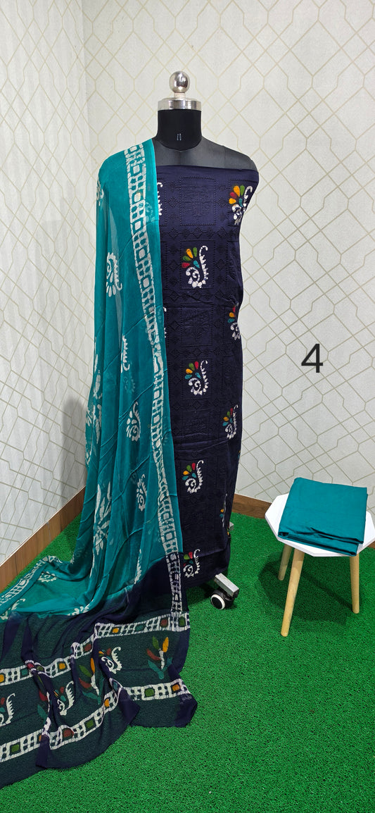 Bathik Cotton Suit - BCN04