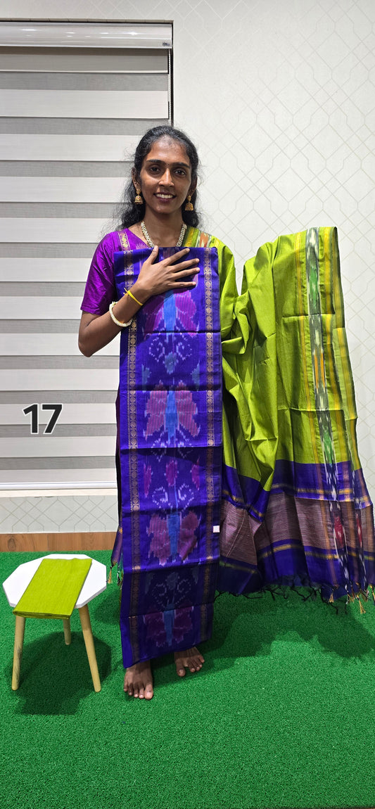 Pochampalli Ikkat Sico with border dupatta - PIS17