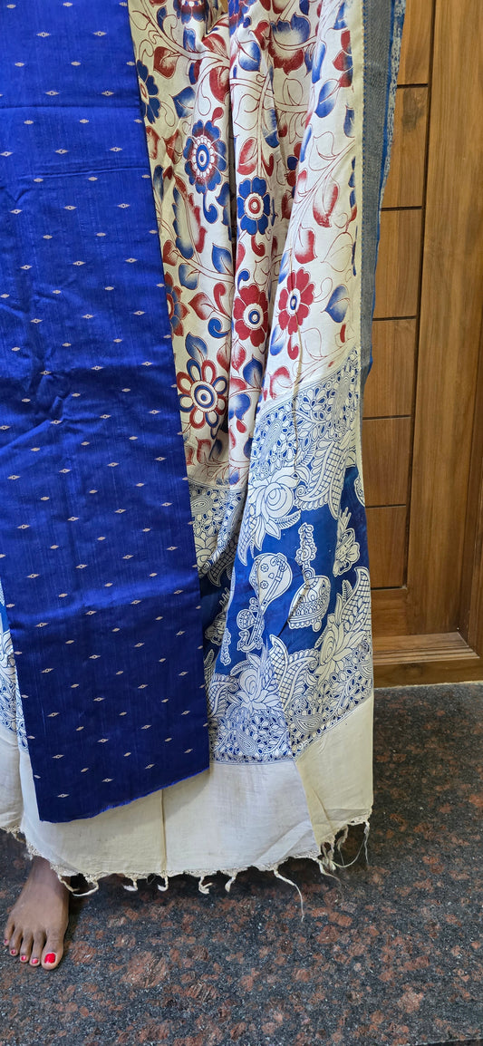 Raw silk with Chennuri silk Dupatta - RC07