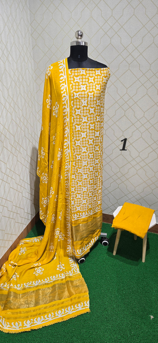 Gajji Silk Bathik Suit - 01