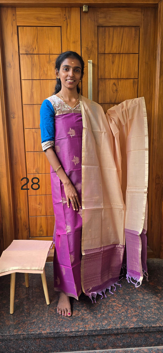 Pure Silk Cotton Suit  - 28