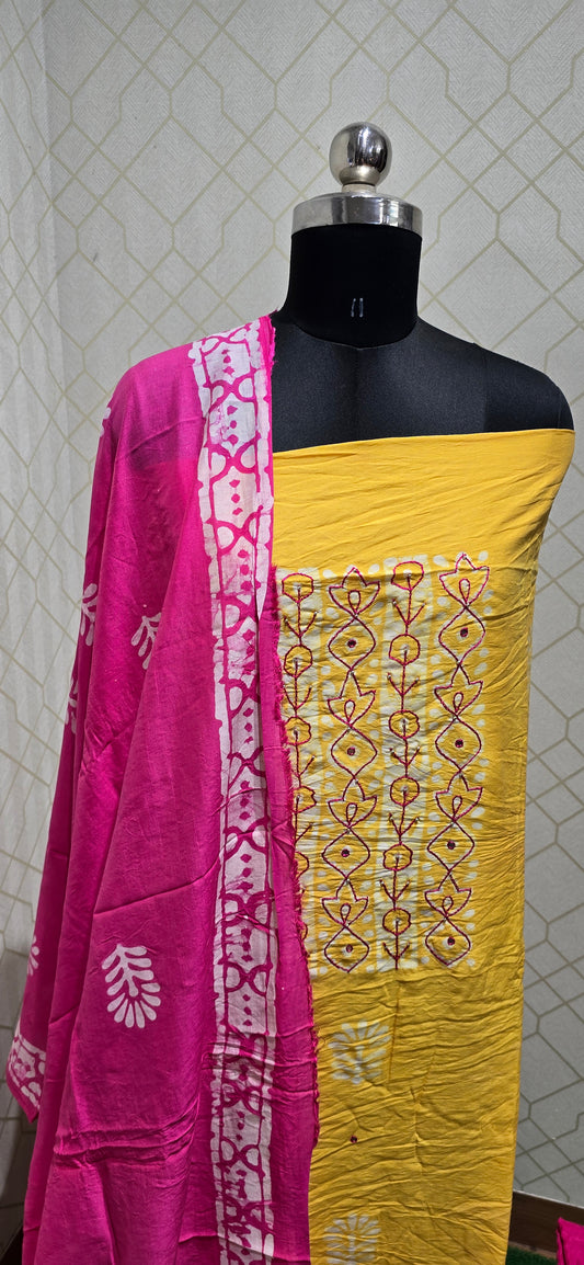 Bathik Silk Suit - S04