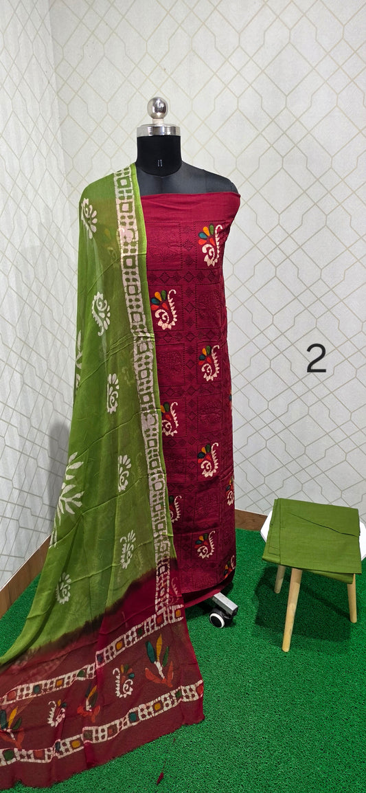 Bathik Cotton Suit - BCN02
