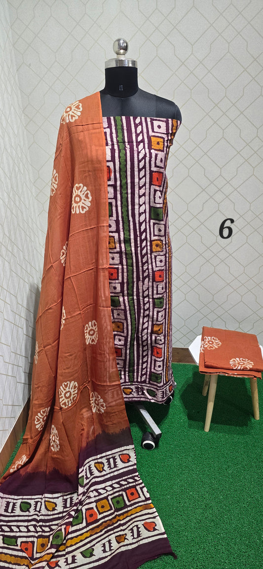 Kantha Bathik Cotton Suit - KBC06