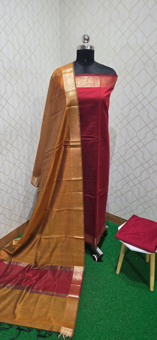 Semi-Maheswari Silk Salwars - SMS01