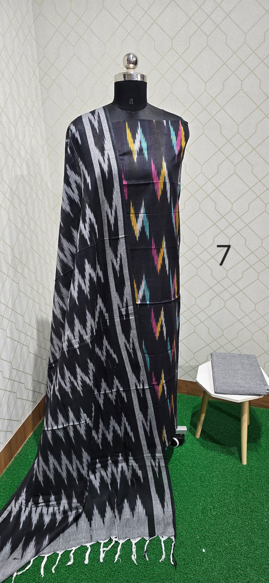 Soft Ikkat Cotton Suit - 07