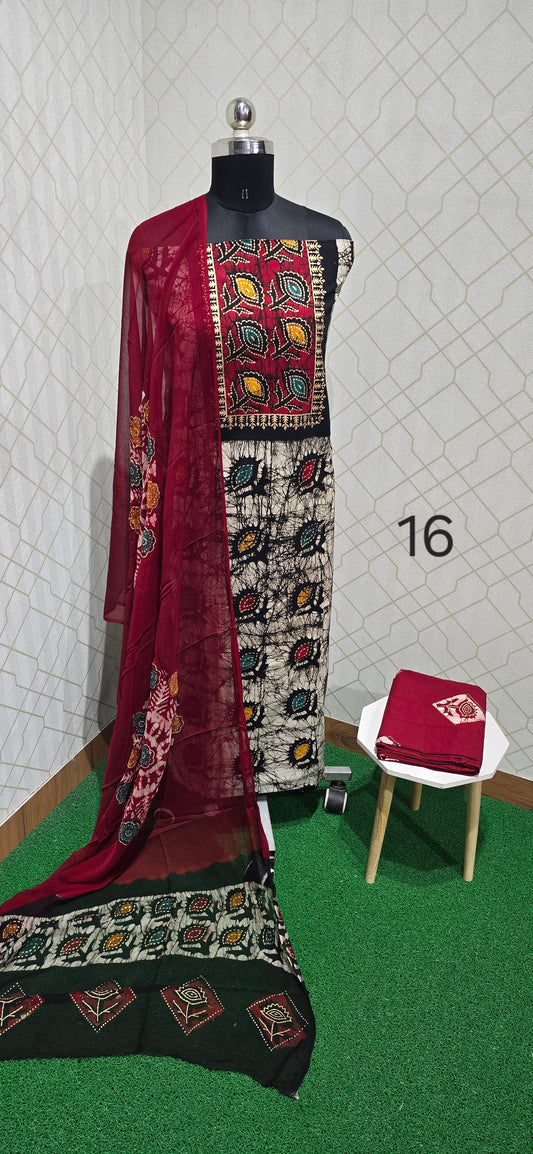 Bathik Cotton Suit - BC16