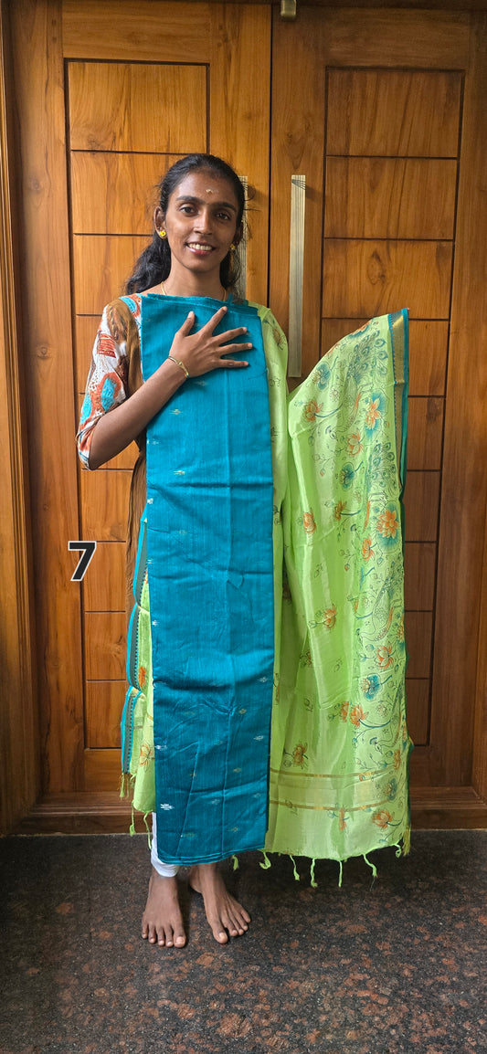 Raw silk with Chennuri silk Dupatta - RC07