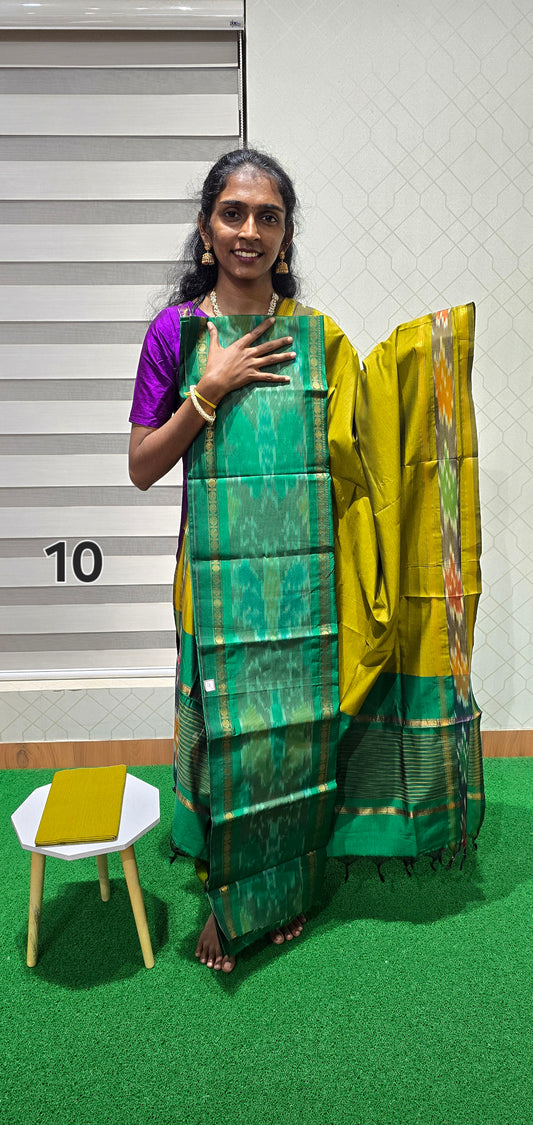 Pochampalli Ikkat Sico with border dupatta - PIS10
