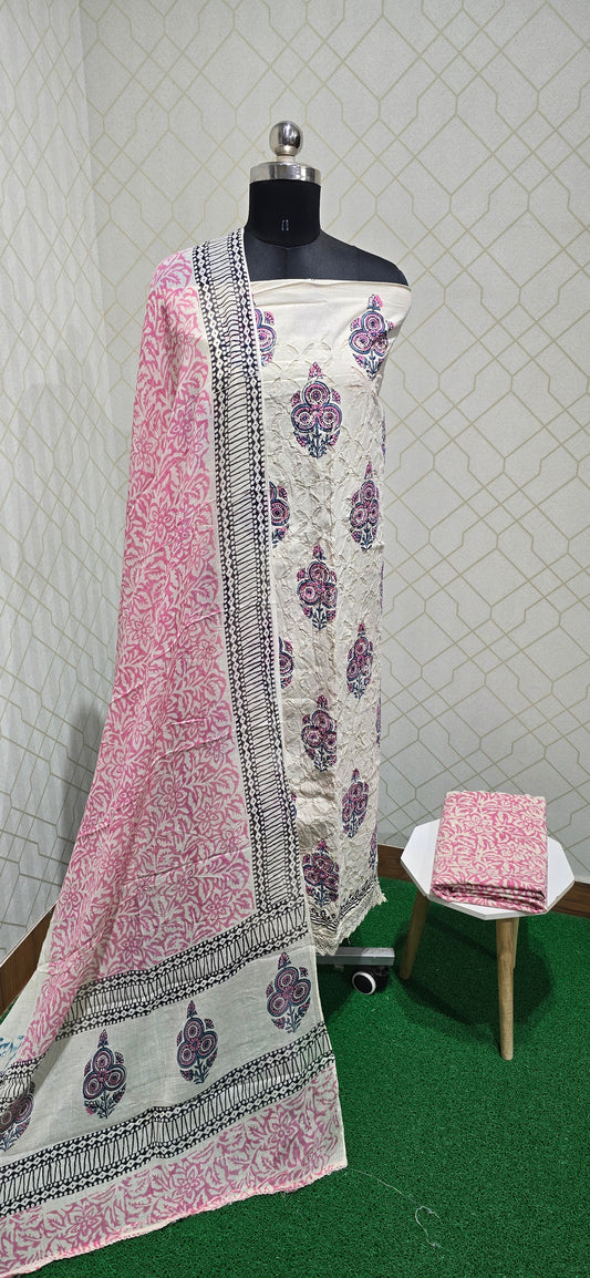 Customized Applique Cut work Cotton  - 02