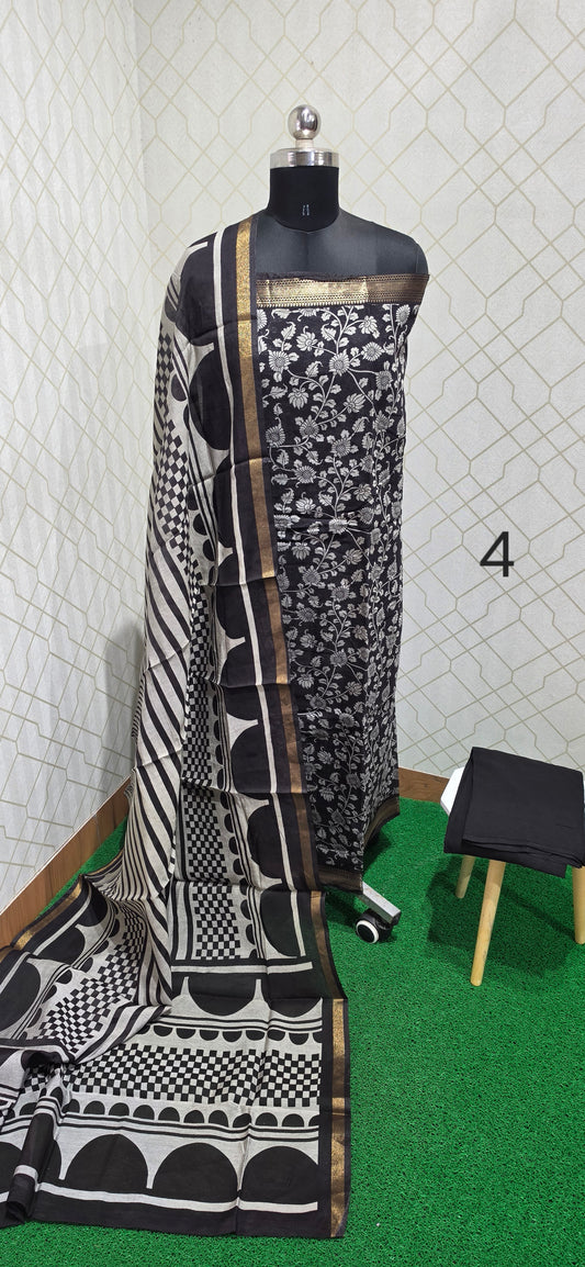 Semi-Maheswari Silk Salwars - SM04