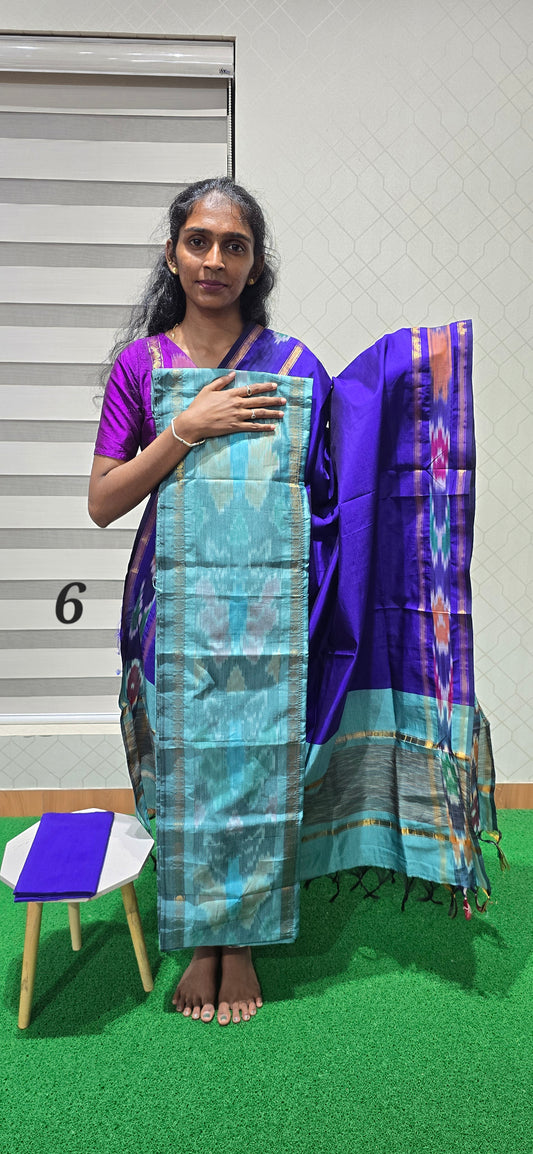 Pochampalli Ikkat Sico with border dupatta - PIS06