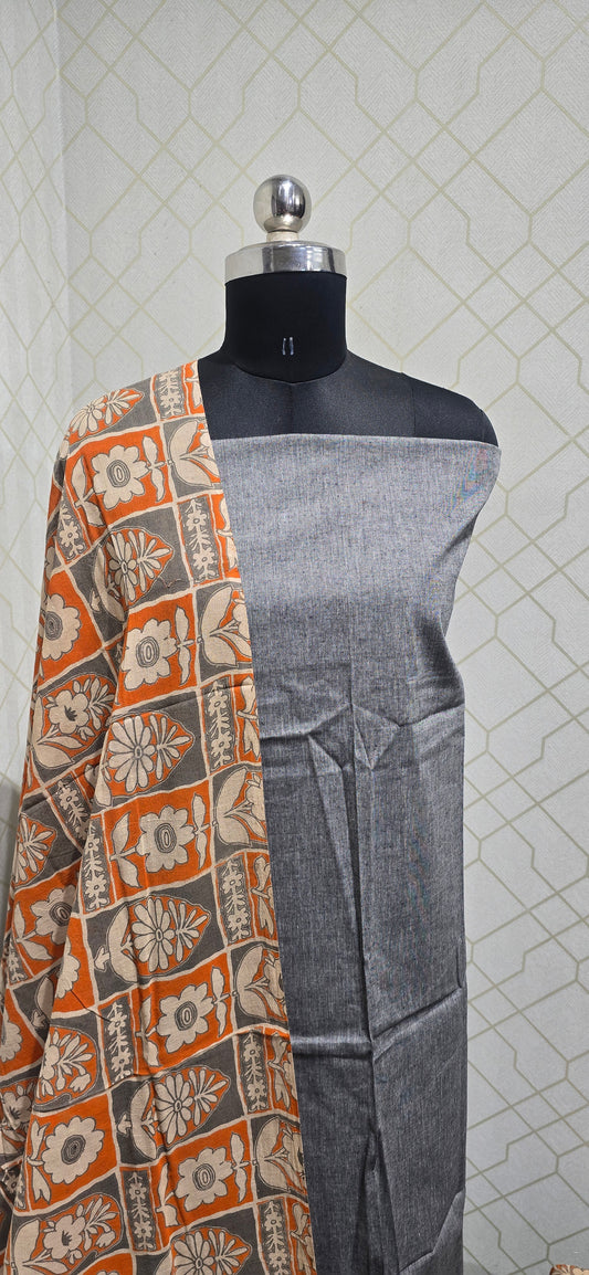 Kalamkari 3 piece Cotton suit - 20