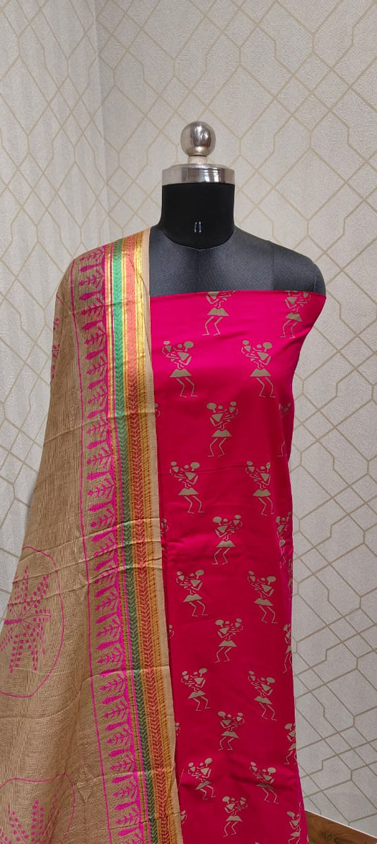 2.5 mtrs Office Wear Warli Cotton Salwar - 09