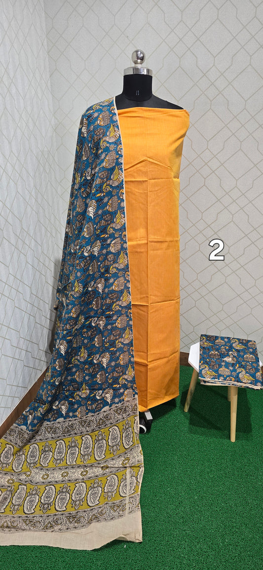 Kalamkari 3 piece Cotton suit - 02