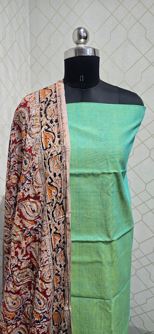 Kalamkari 3 piece Cotton suit - 07