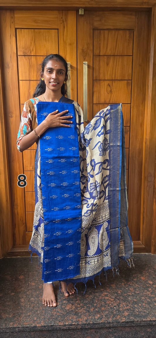 Raw silk with Chennuri silk Dupatta - RC08