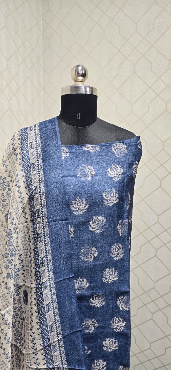 Grey Tussar silk - Image 2